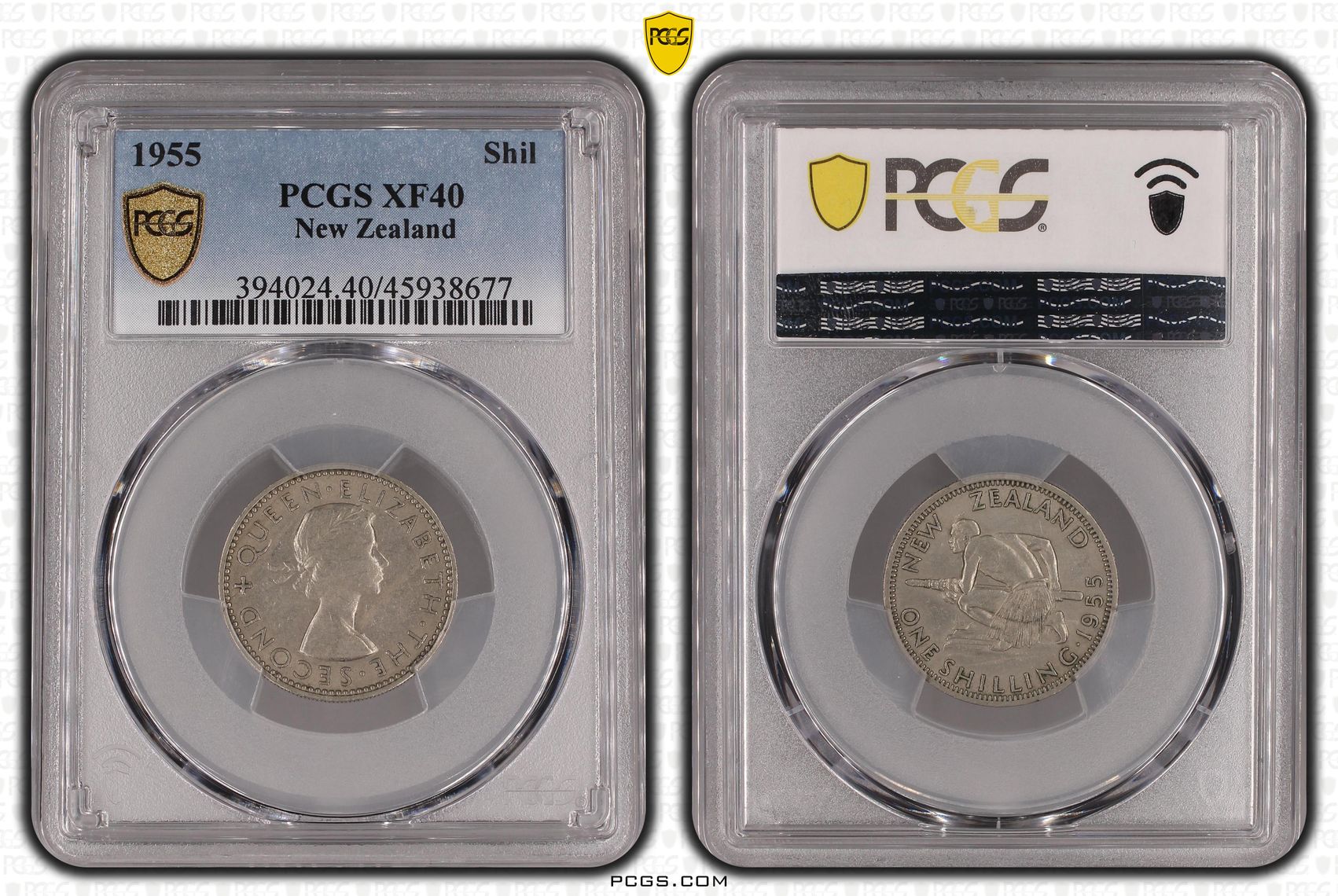 1955 New Zealand Shilling PCGS - XF40 -677