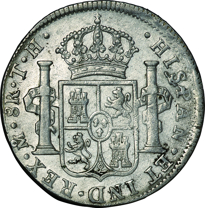 メキシコ(Mexico)/ カルロス4世像 8レアル銀貨 1804年(Mo TH) KM