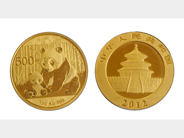 2012 Chinese Proof Gold 1oz Panda.
