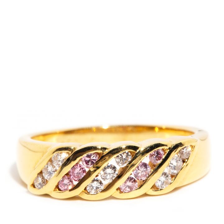 Pink & White Diamond Dress Ring,