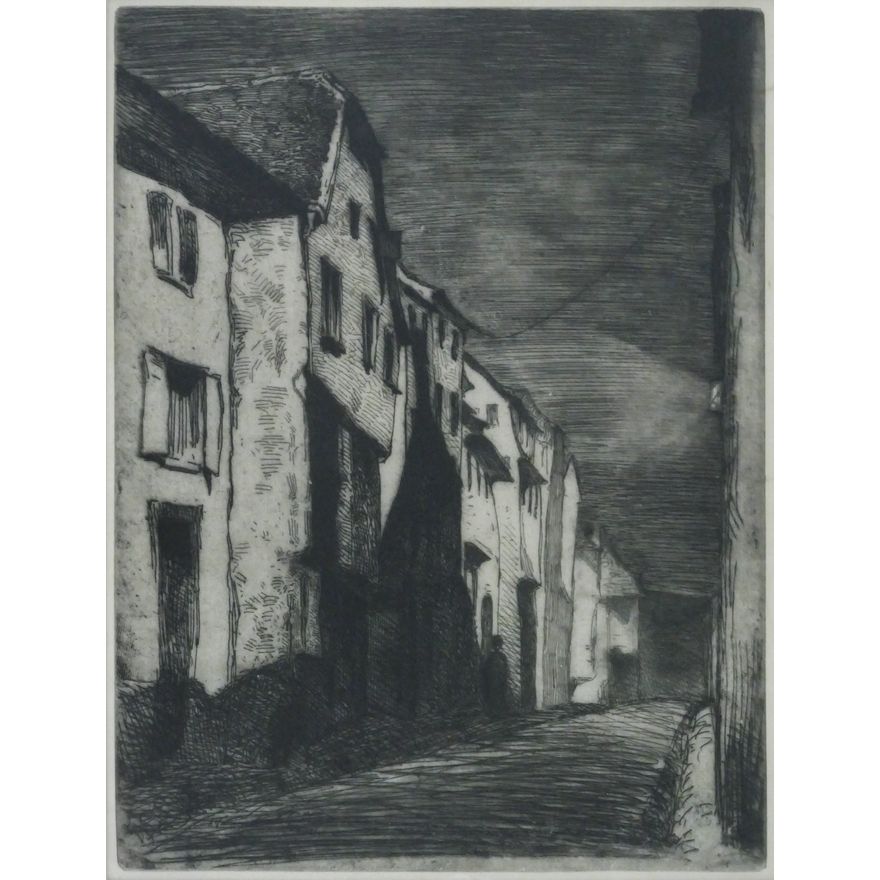 James Whistler ''Street at Saverne'' 1858 Etching