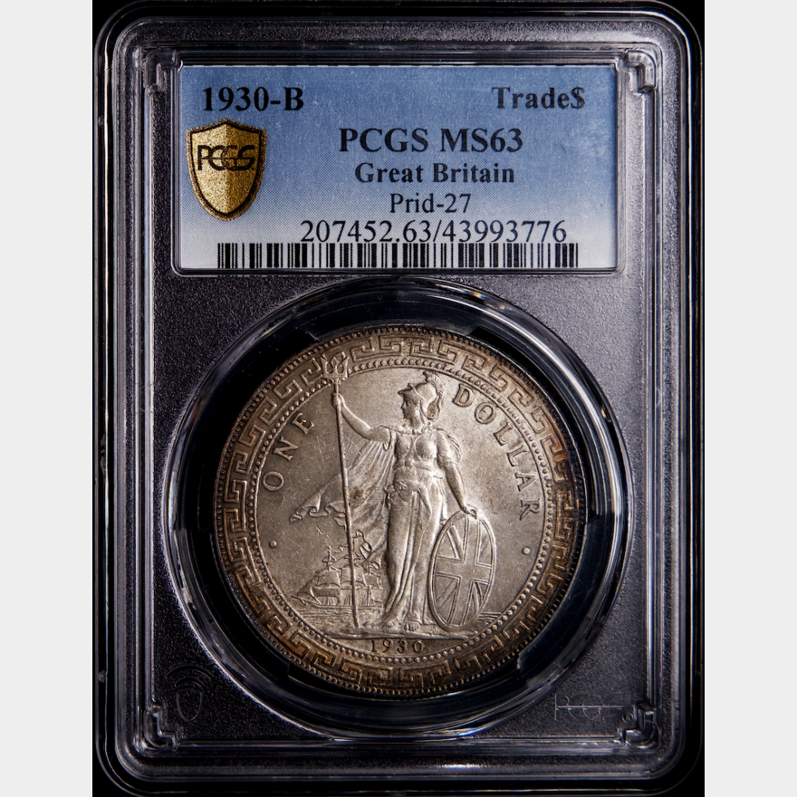 Great Britain British 1930B $1 Trade Dollar. PCGS MS63