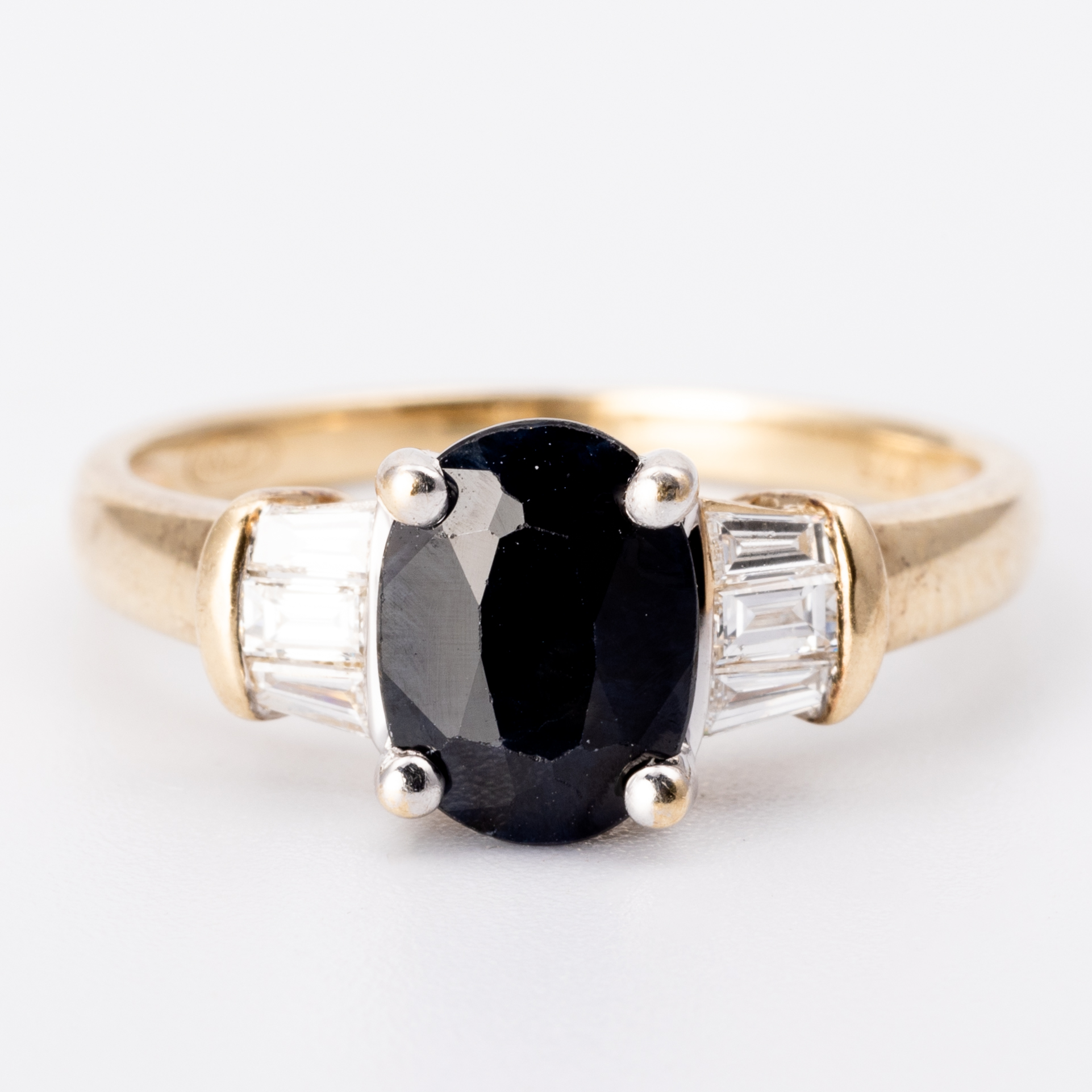 Sapphire & Diamond Ring 9ct Gold