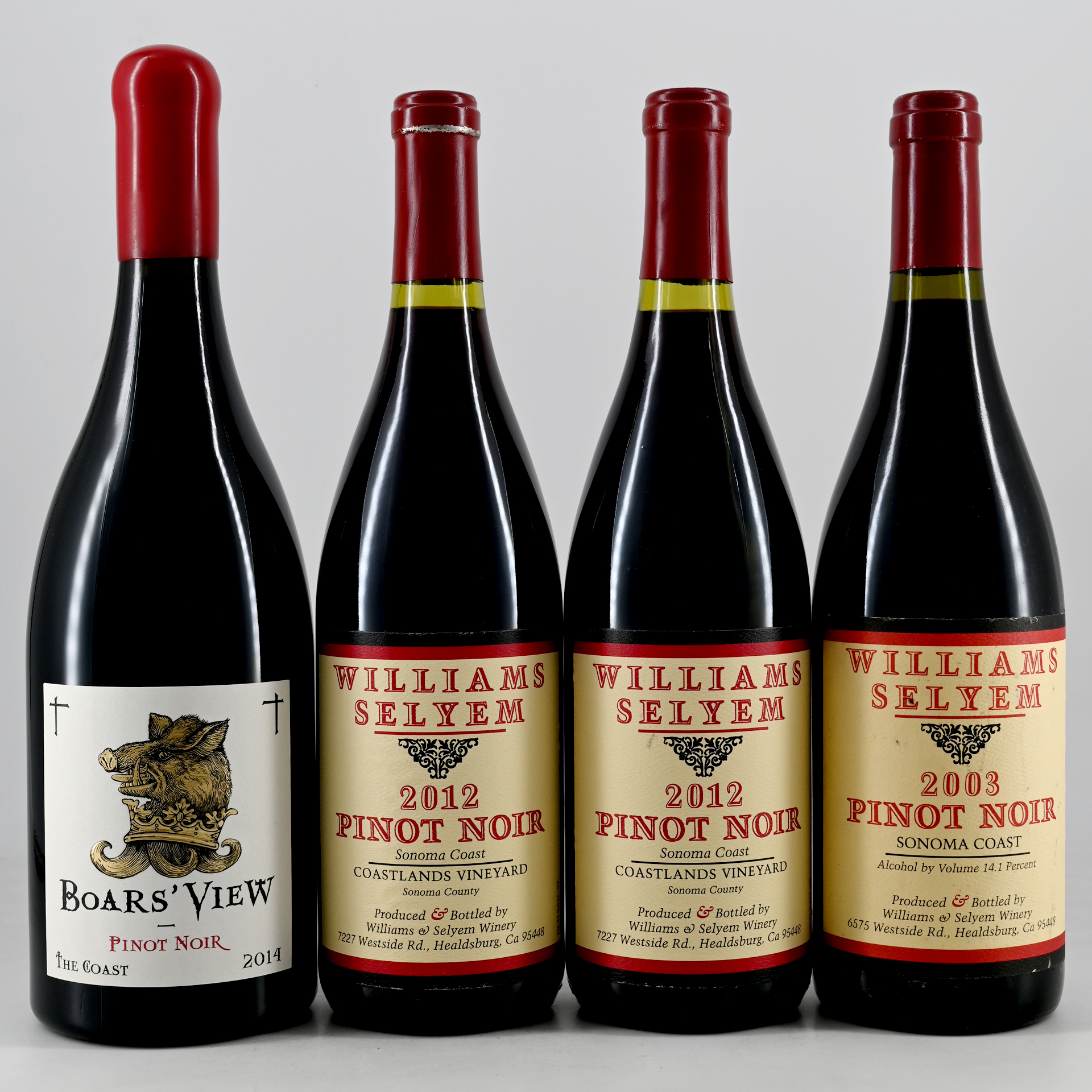 Mixed California Reds – incl. Boars' View The Coast Pinot Noir