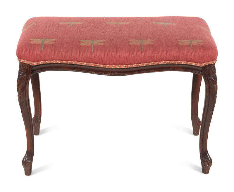 A Louis XV Style Walnut Hall Bench