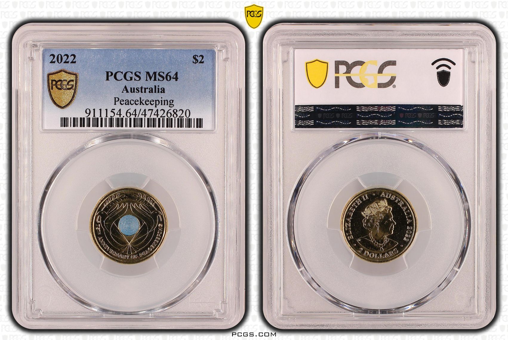 Peacekeeping - Colorized, Two Dollar, 2022, PCGS MS64