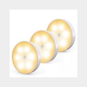 Rechargeable Motion Daylight Sensor LED Night Light 2 Pack - Wireless battery-powered operation means no installation- 51745/18552