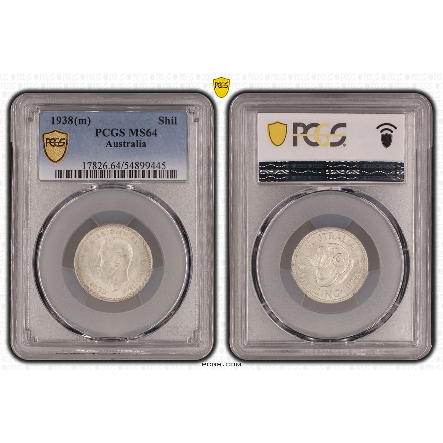 George VI, Shilling, 1938(m), PCGS MS64