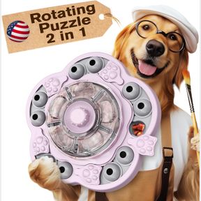 KADTC DOG PUZZLE TOYS ROTATE N' EAT SLOW PUZZLES FEEDER PUPPY ENRICHMENT TOY FOOD DISPENSER INTERACTIVE BRAIN MENTAL STIMULATION G