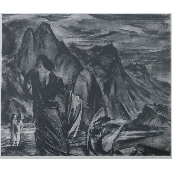 William Givler ''Mountain Lake'' Lithograph