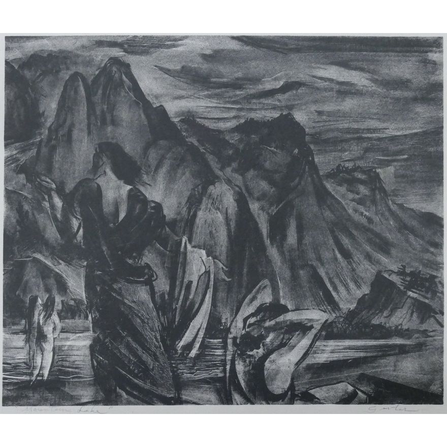 William Givler ''Mountain Lake'' Lithograph