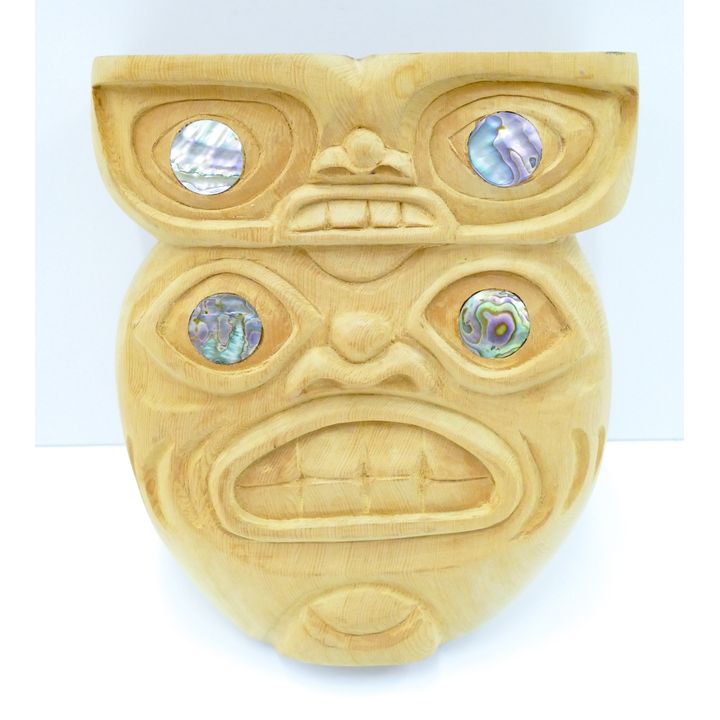 Lawrance Sheakley (Tlingit) ''Worm Woman'' 2006 Cedar Mask