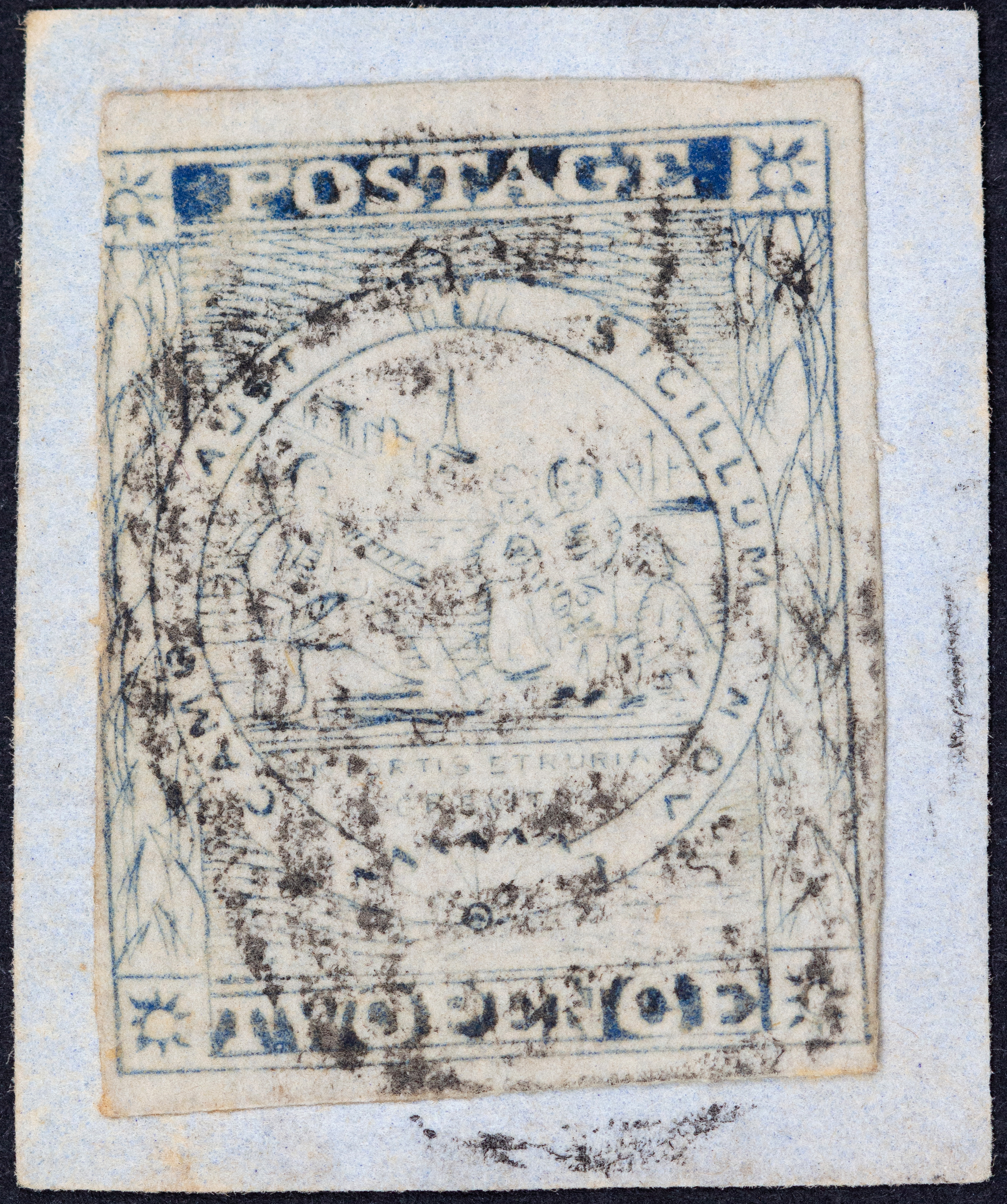 10 · Twopence, Ultramarine, 1851, FU