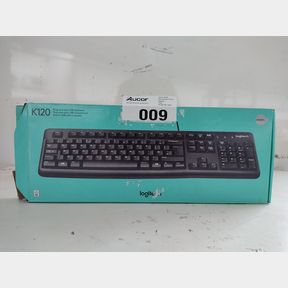 LOGITECH K120 WIRED KEYBOARD USB PLUG-AND-PLAY FULL-SIZE SPILL RESISTANT