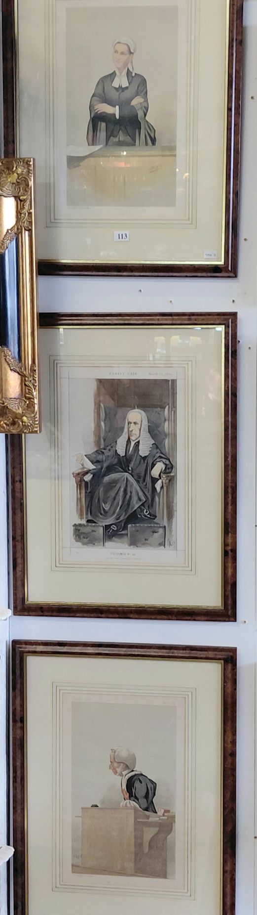 113 · THREE VANITY FAIR LITHOGRAPHS