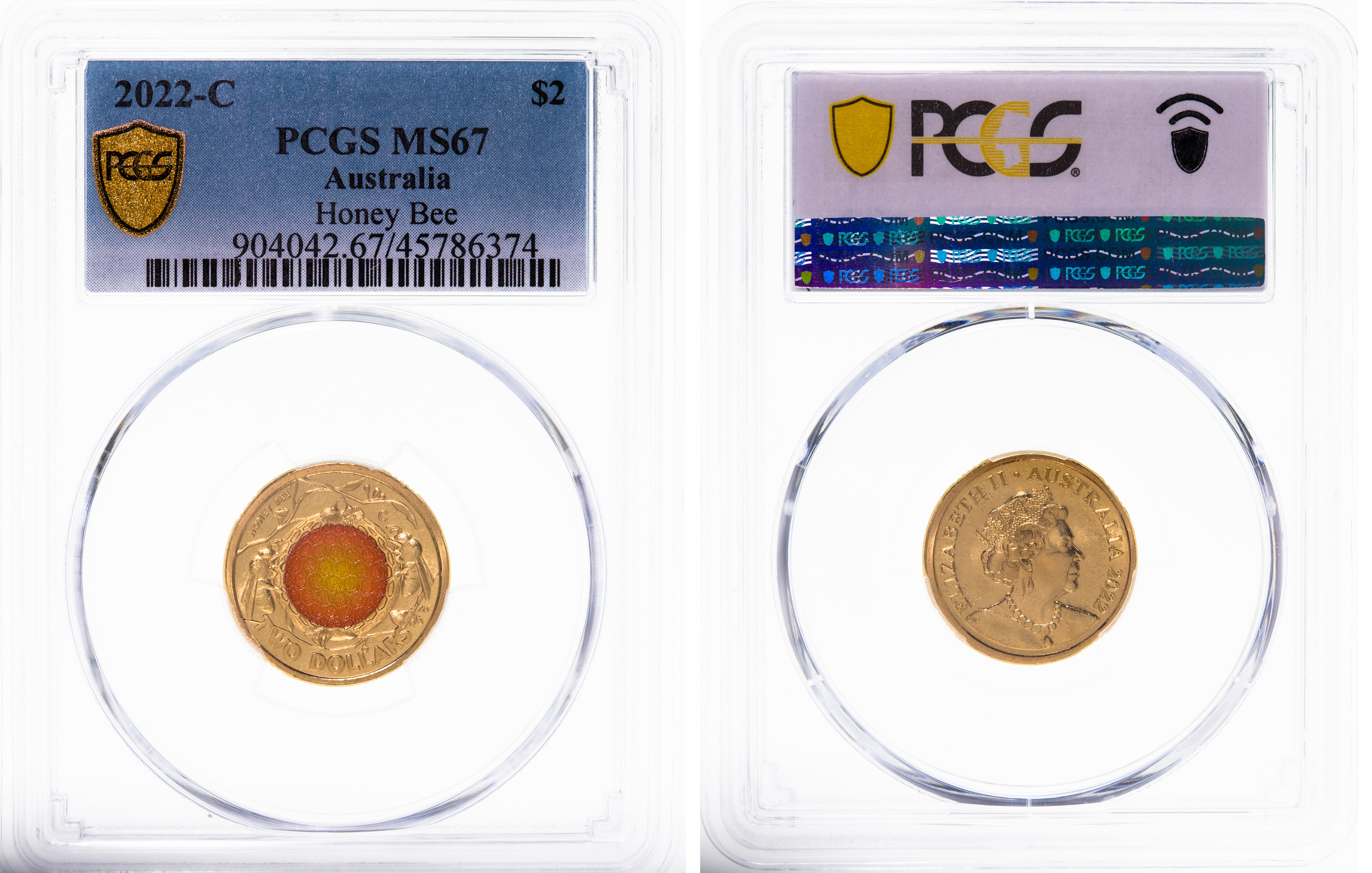 Elizabeth II, Honey Bee, Two Dollar, 2022-C, PCGS MS 67