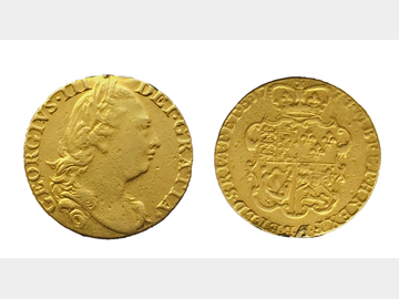 1774 King George III Shield Gold Guinea Ex-Mount