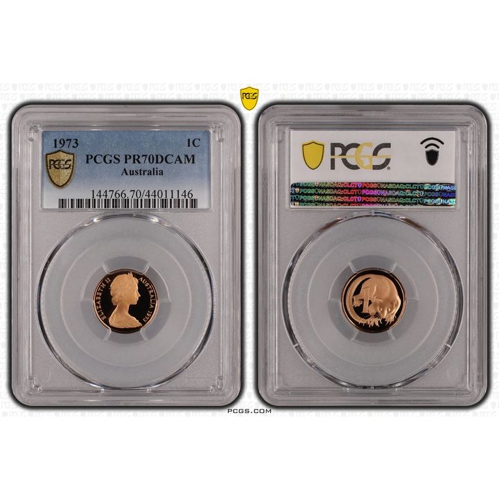 1973 Australia One Cent, 1c PCGS - PR70DCAM POP 5/0 -146
