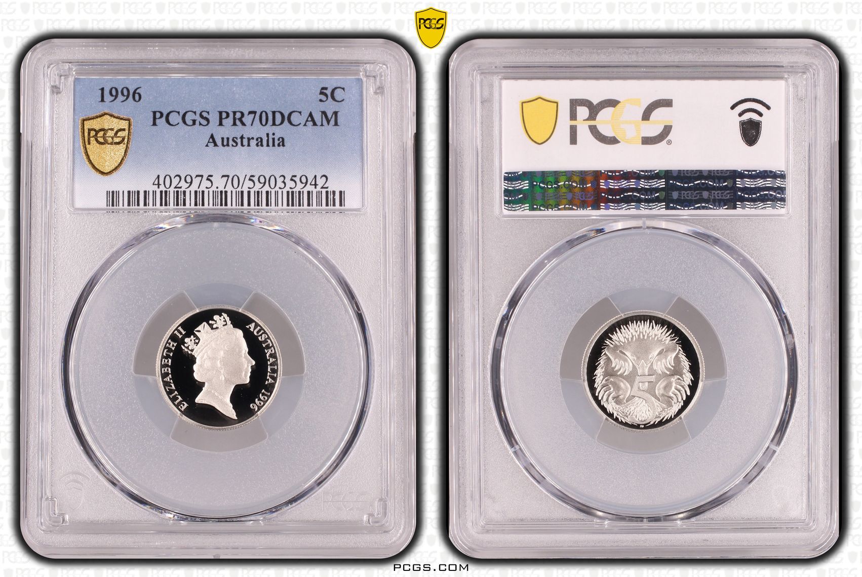 Five Cent, 1996, PCGS PR70DCAM