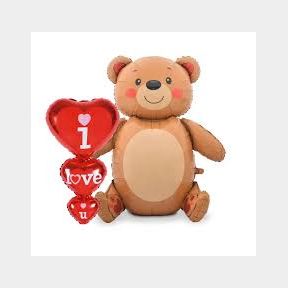 Gadget Boost Teddy Bear I love You Helium Balloon Set |