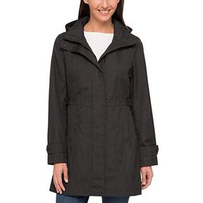 KIRKLAND SIGNATURE LADIES' TRENCH COAT, CHARCOAL SZ MED