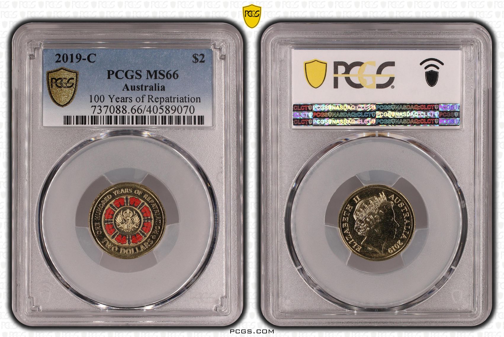 Elizabeth II, 100 Years of Repatriation, Two Dollar, 2019-C, PCGS MS66