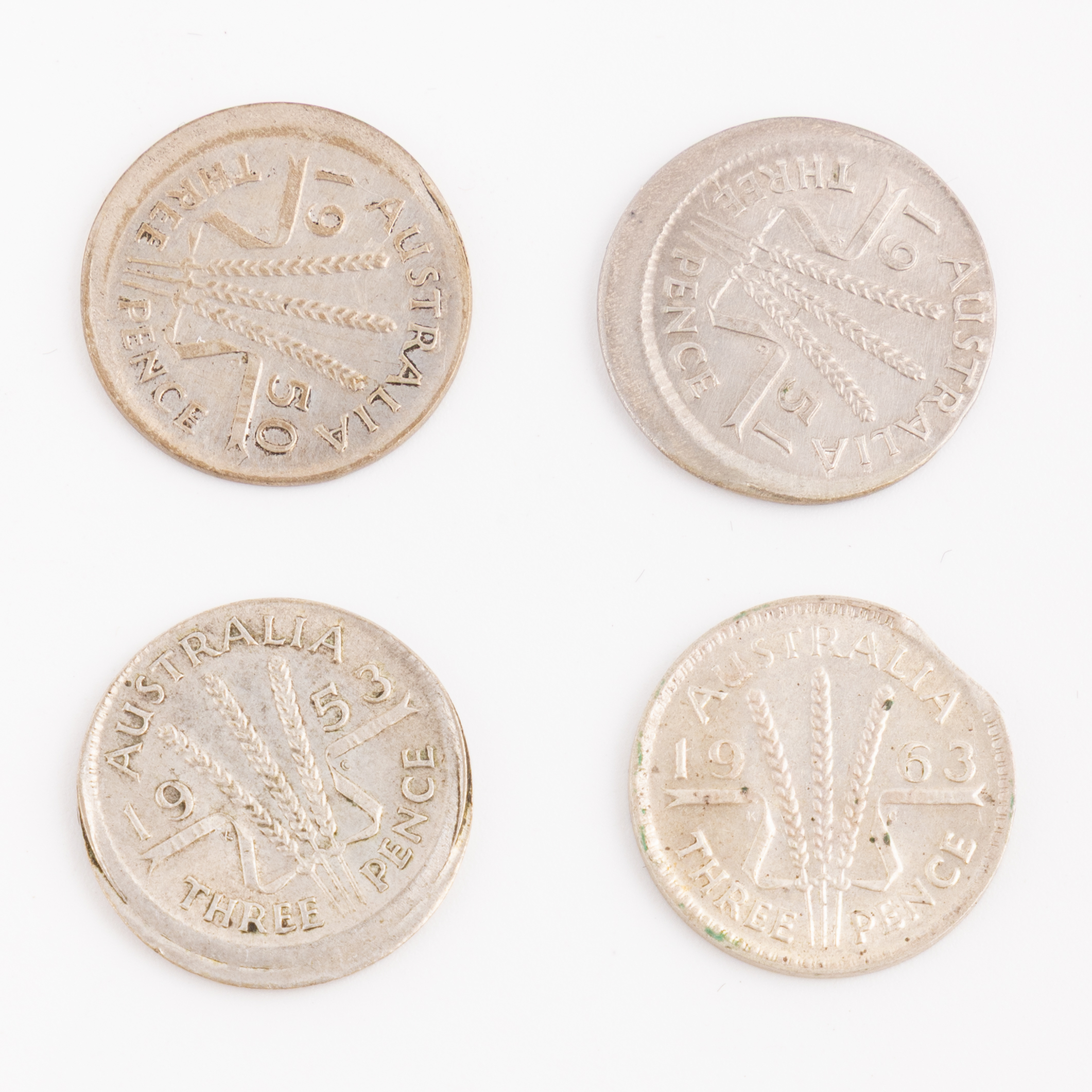 George VI - Elizabeth II, Threepence, 1950 - 1963, VF - EF