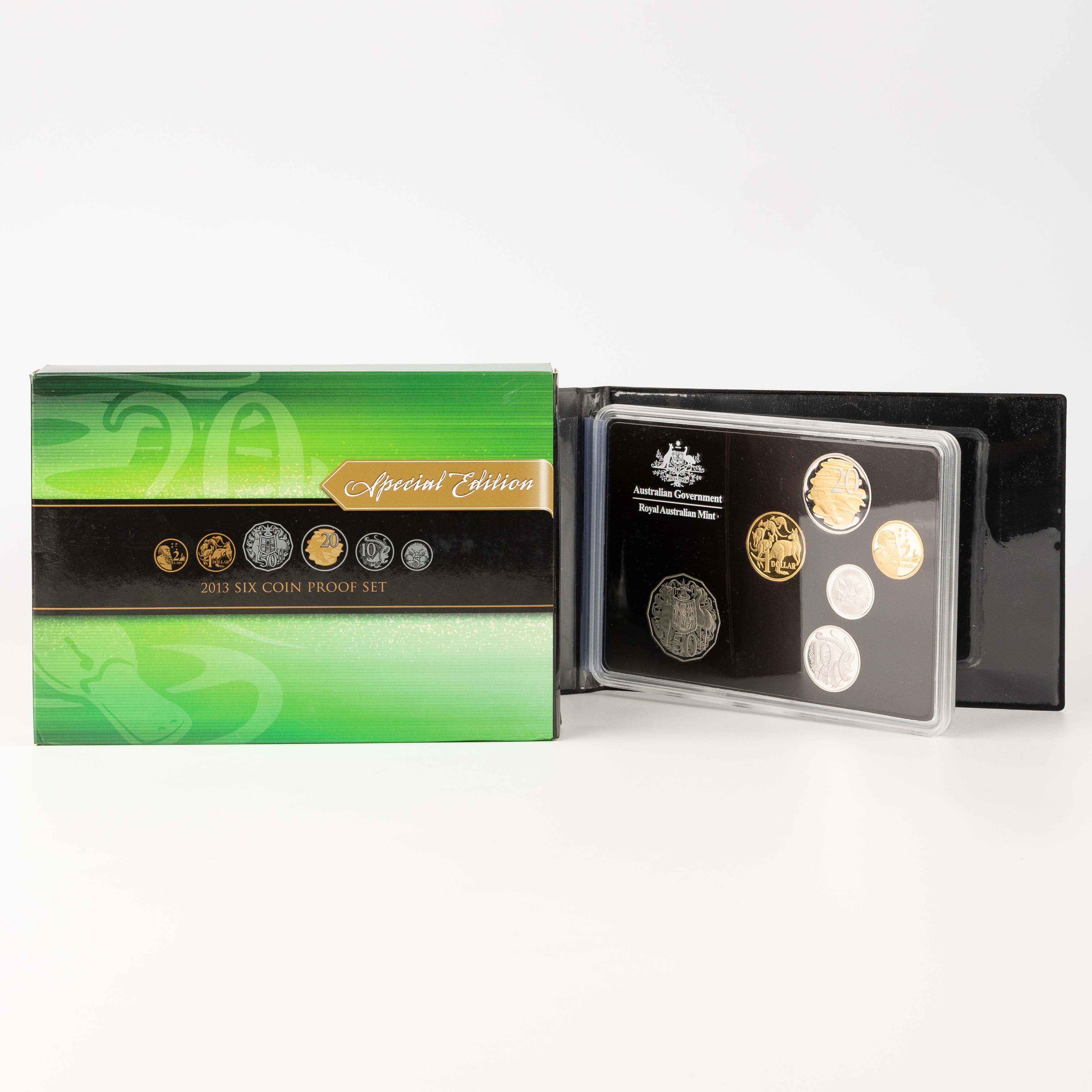 Six Coin Proof Set, Five Cent - Two Dollar, 2013