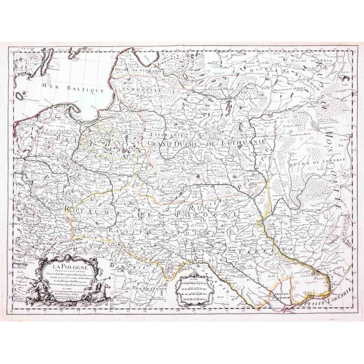 Guillaume de l’Isle | La Pologne dresée sur ce qu’en ont donne Starovolsk, Beauplan, Hartknoch...