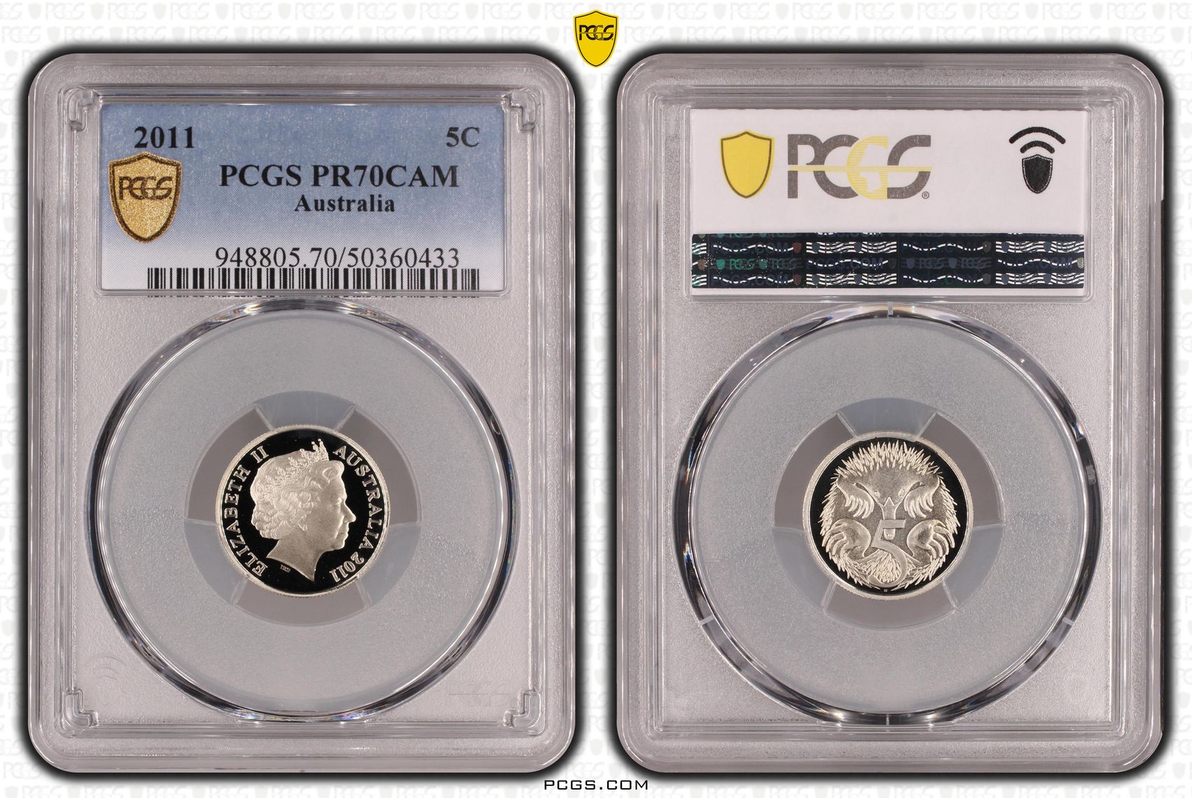 Pop 1/0, Five Cent, 2011, Pcgs Pr70cam