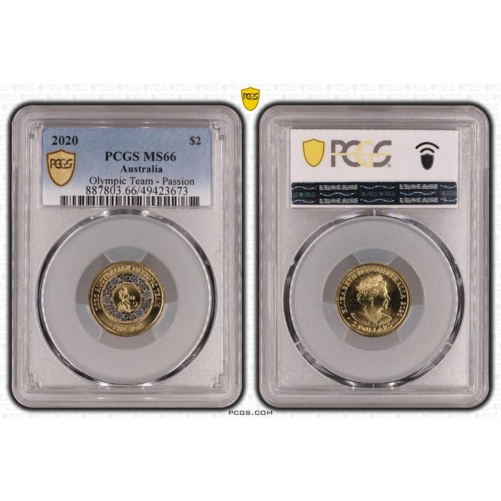 Olympic Team - Passion, Two Dollar, 2020, PCGS MS66