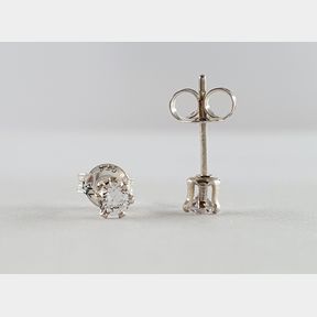STERLING SILVER HOLLOW HEART EARRINGS - 51929/5360