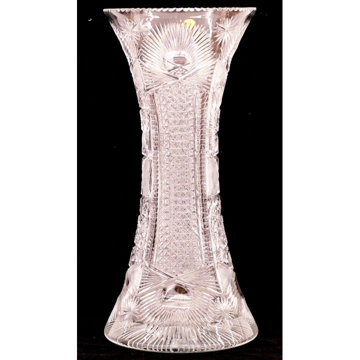 Signed Large Cut Crystal Vase- 19.5''