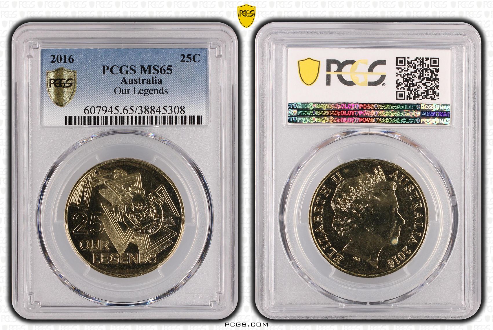 2016 Australia Five Cent, 5c Our Legends PCGS - MS65 -308