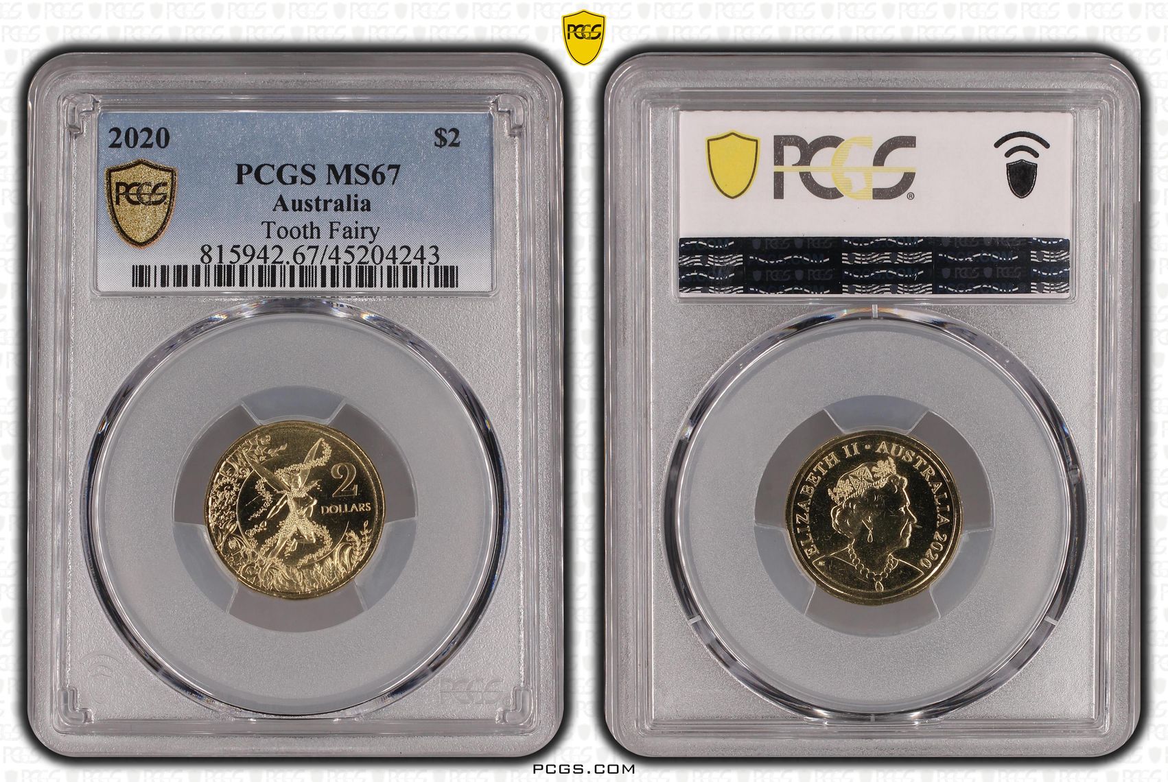 Elizabeth II, Tooth Fairy, Two Dollar, 2020, PCGS MS 67