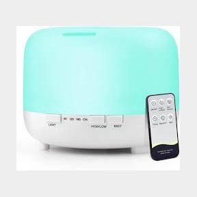 LED 500ML Aroma Diffuser Atomizer Air Humidifier With Remote And Adaptor -Bar 9902077057295- 51745/18485