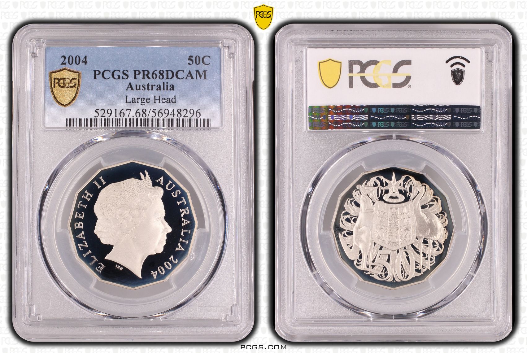 Large Head, Fifty Cent, 2004, PCGS PR68DCAM