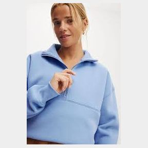 Plush Essential Half Zip Jumper Starlight Cloud L |