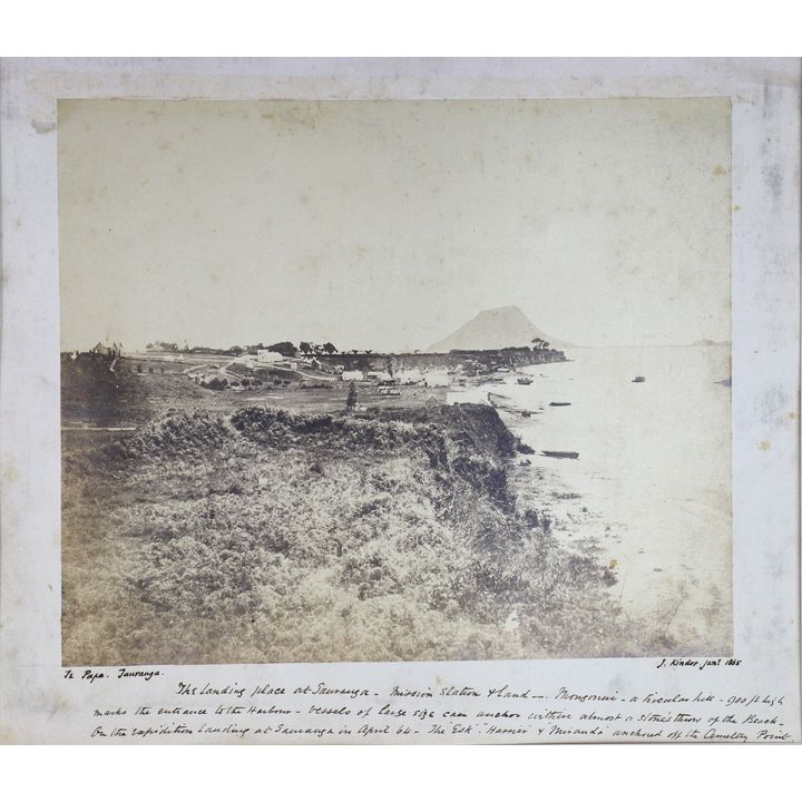KINDER, JOHN - Te Papa, Tauranga, signed J. Kinder and dated Jan 7 1865.