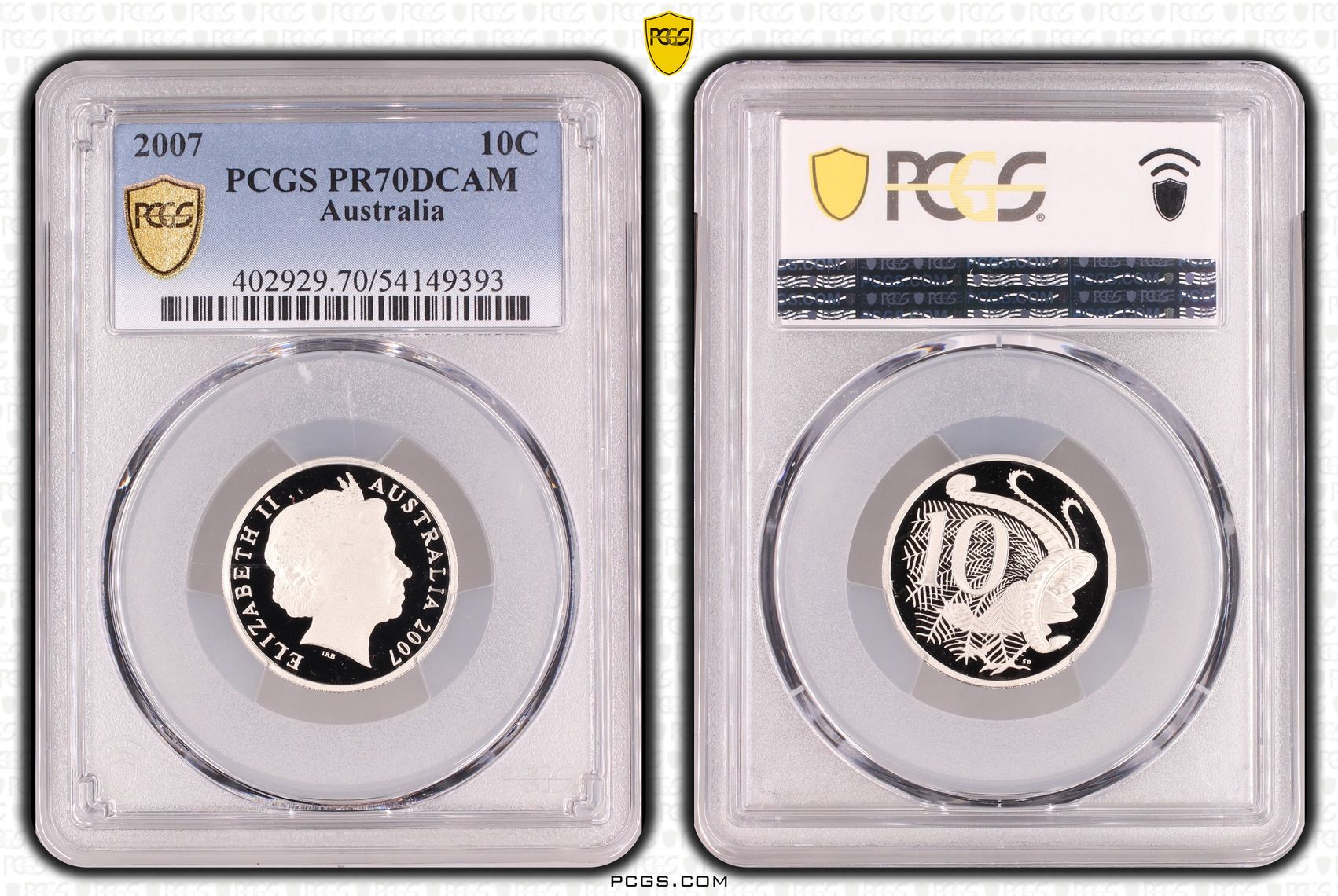 Ten Cent, 2007, Pcgs Pr70dcam