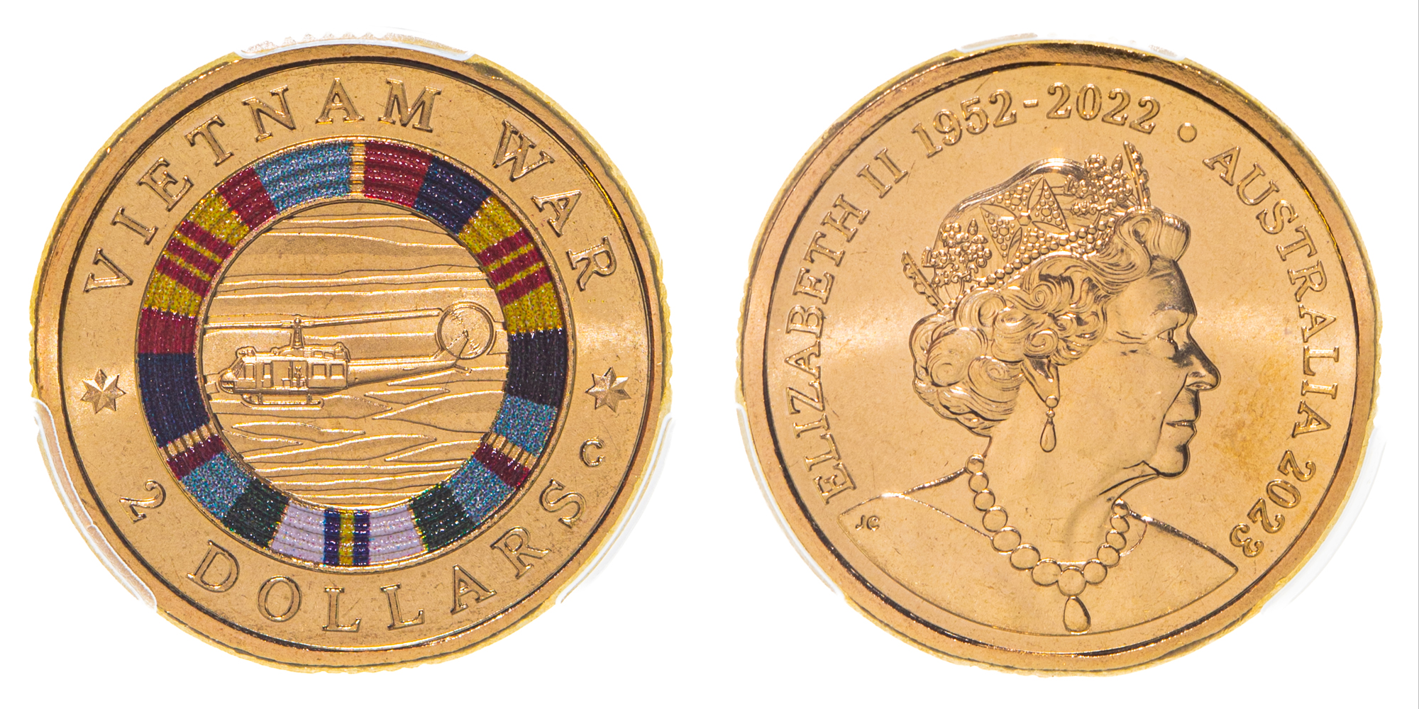 Elizabeth II, Vietnam War, Two Dollars, 2023-C, PCGS MS 68