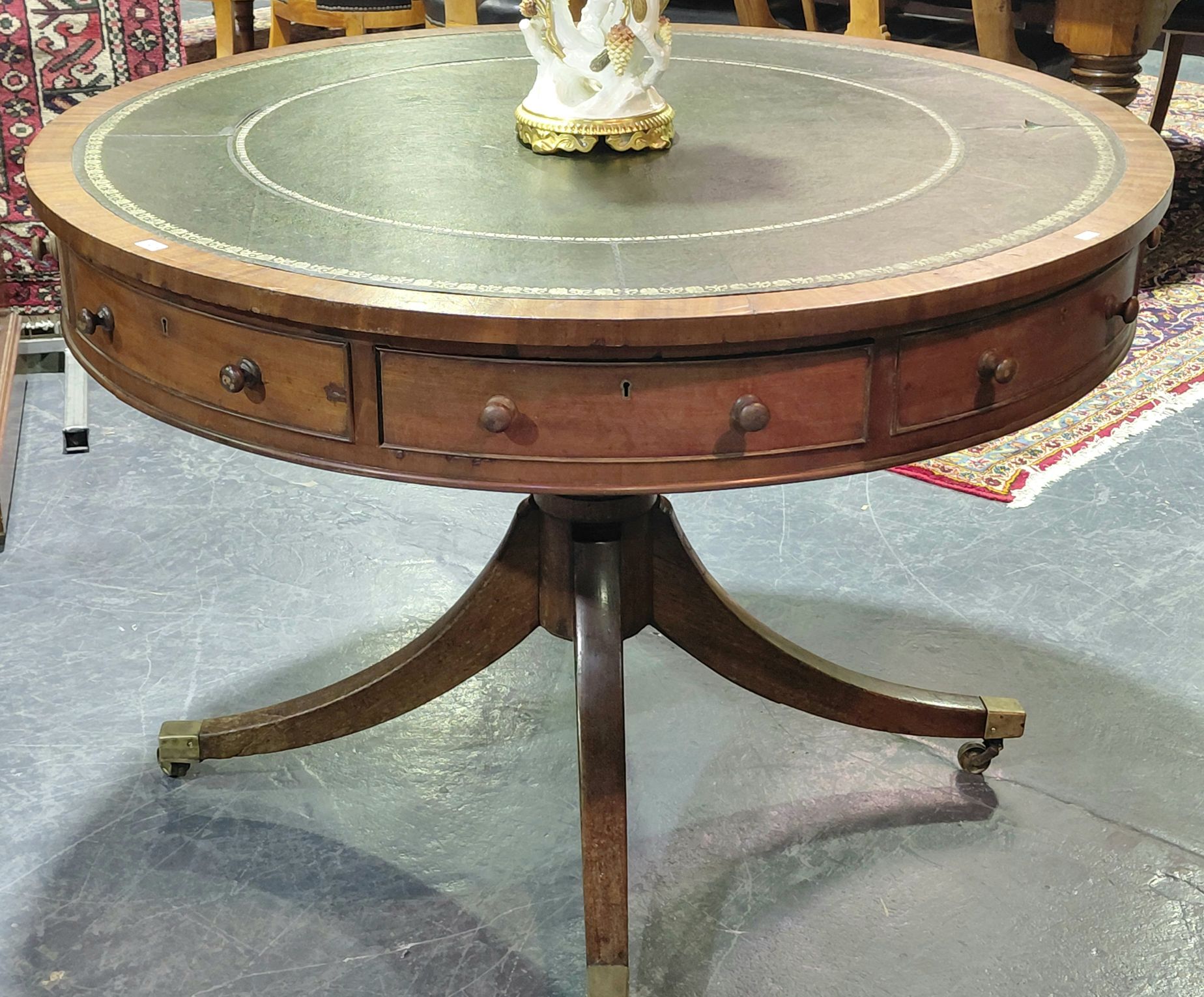 603 · REGENCY MAHOGANY DRUM TABLE
