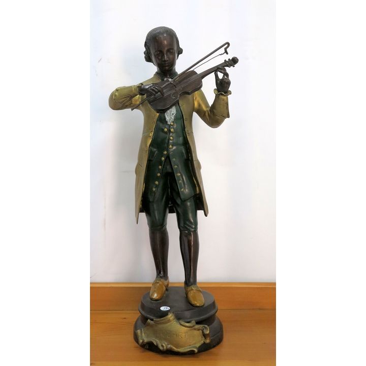 LARGE COLD PAINTED BRONZE FIGURE - MOZART
