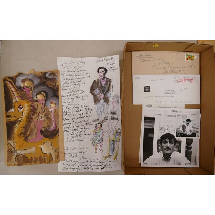 Box James Martin Artworks and Correspondence to Windsor Utley- 4pc