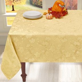 60" X 102" MISAYA RECTANGLE THANKSGIVING TABLECLOTH, WATERPROOF JACQUARD FALL TABLE CLOTH, DAMASK CLOTH TABLE COVER FOR HARVEST DE