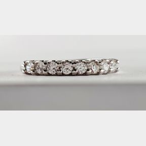 18CTWHITE GOLD HALF ETERNITY RING WITH 0.400CT DIAMONDS COLOUR IJ CLARITY VS/SI - 51929/3583