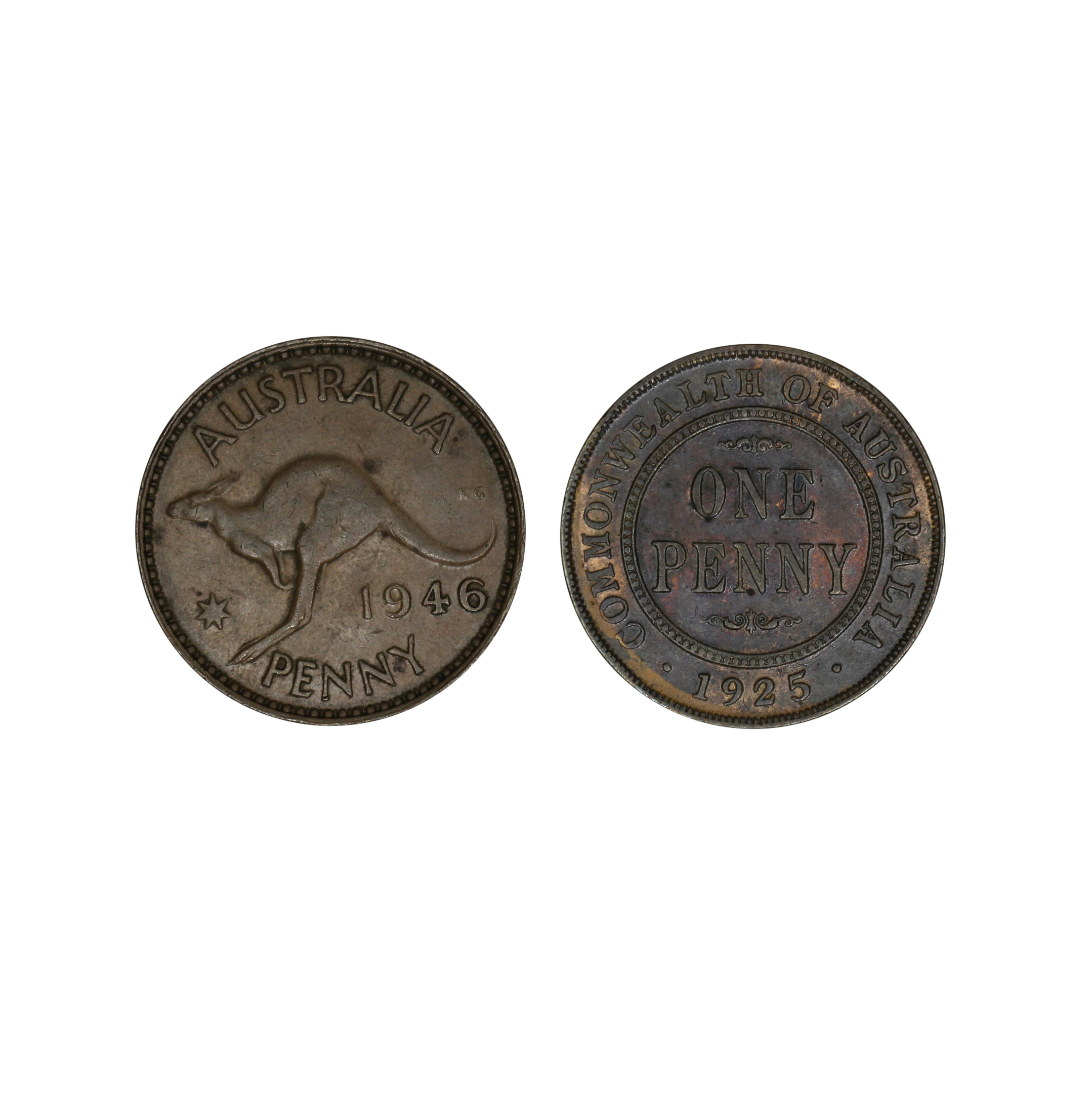923. · Pair, George V, Penny, 1925, nVF