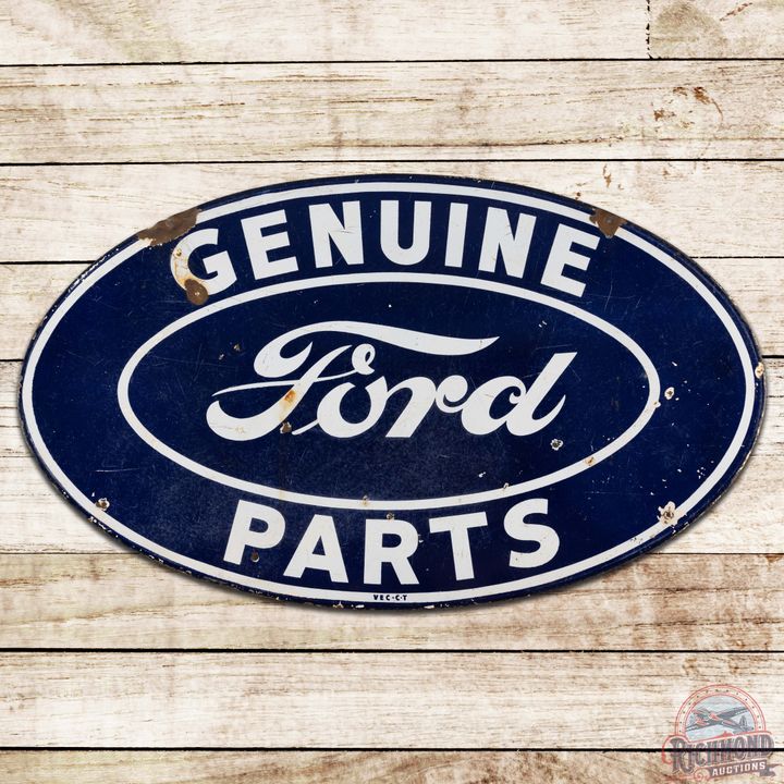 Genuine Ford Parts 41" DS Porcelain Oval "Rare Size"