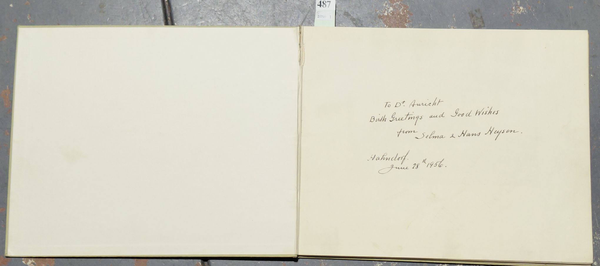 487 · SIGNED HANS HEYSEN BOOK