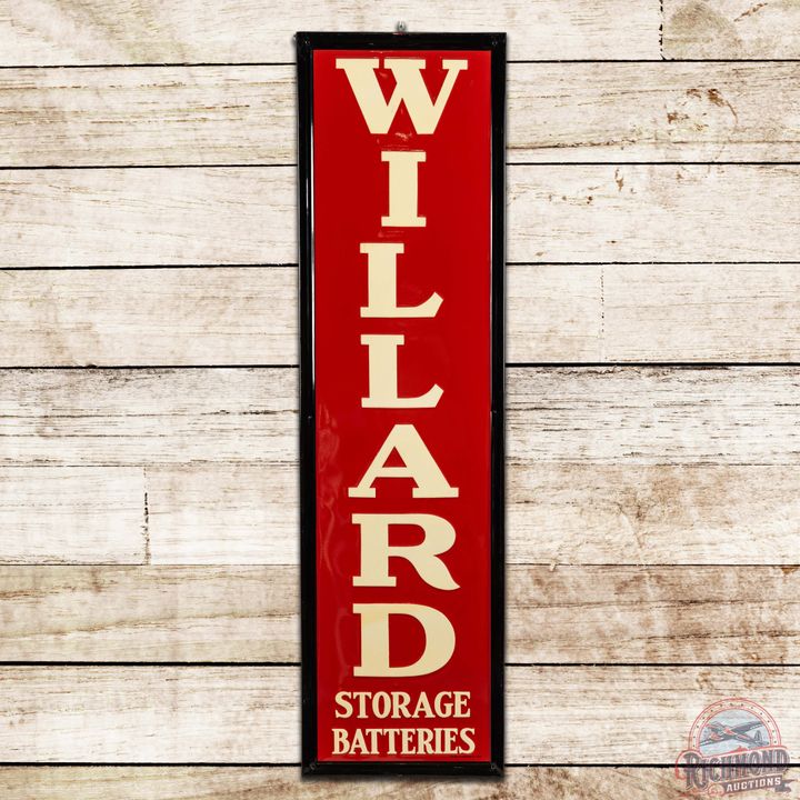 1937 Willard Storage Batteries Embossed SST Sign
